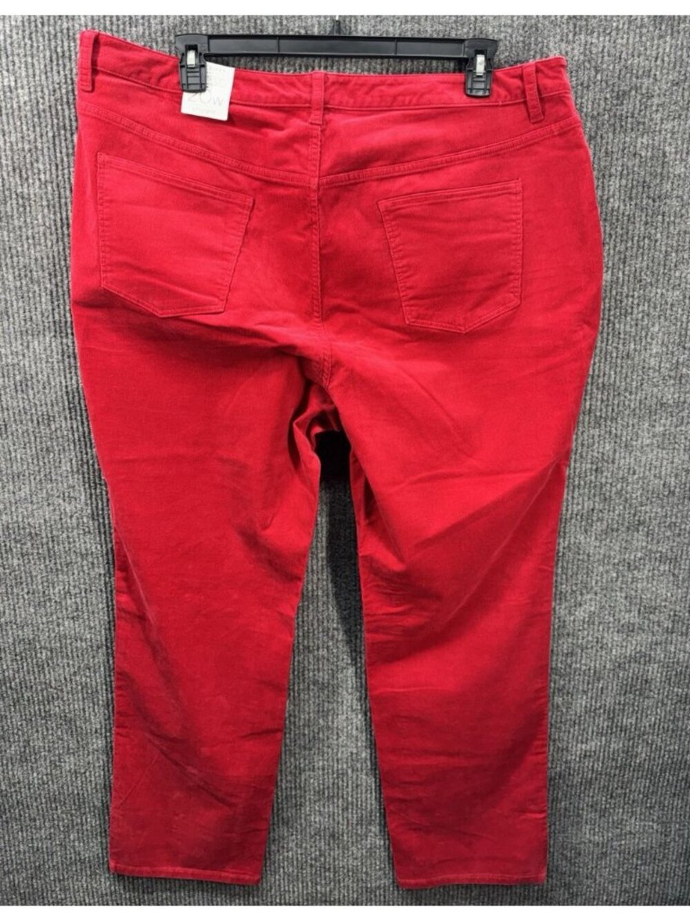 Talbots Pants 20W Simply Flattering 5 Pocket Corduroy Straight Red Slimming NEW - Picture 3 of 11